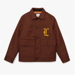 Lacoste Houndstooth Wool Blend Buttoned Jacket