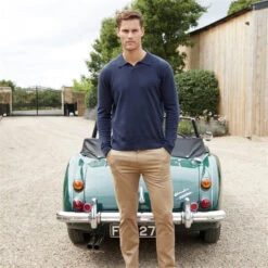 Threadbare Trophy Neck Knitted Long Sleeve Polo Jumper -FRASERS Shop 29891618 l a2