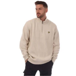 Shaker Stitch Quarter-Zip Sweater