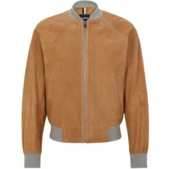 Boss Merforate Leather Jacket -FRASERS Shop 30210304 l a3