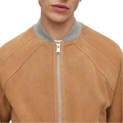 Boss Merforate Leather Jacket -FRASERS Shop 30210304 l a4