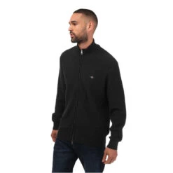 Gant Textured Cotton Zipped Cardigan