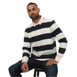 Gant Block Stripe Jeavy Rugger Polo -FRASERS Shop 30565018 l a3