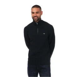 Gant Textured Cotton Half-Zip Jumper