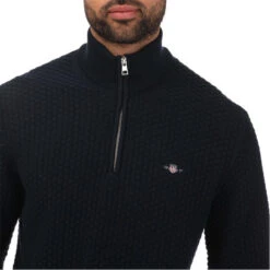 Gant Textured Cotton Half-Zip Jumper -FRASERS Shop 30565718 l a2