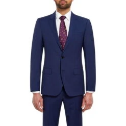 Hugo Henry Slim Fit Cross Hatch Two-Piece Suit Jacket -FRASERS Shop 30694918 l a1
