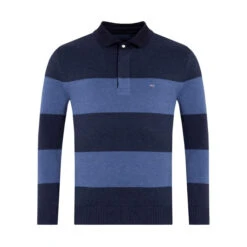 Eden Park Navy Blue Polo Collar Jumper