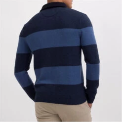 Eden Park Navy Blue Polo Collar Jumper -FRASERS Shop 30845699 l a2