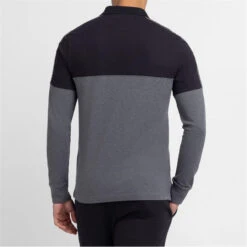 Eden Park Dark Grey Long-sleeved Polo Shirt 8 Eden Park Dark Grey Long-sleeved Polo Shirt -FRASERS Shop 30861802 l a2