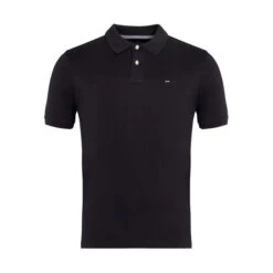 Eden Park Black Stretch Pima Cotton Polo