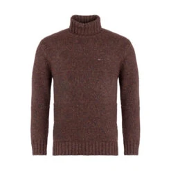 Eden Park Brown Mouliné Combination Knit Jumper