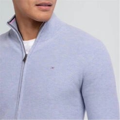 Eden Park Grey Seed Stitch Zipped Cardigan -FRASERS Shop 30957118 l a2