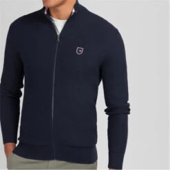 Eden Park Navy Blue Zip Cardigan -FRASERS Shop 30957718 l a3