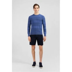 Eden Park Blue Striped Jumper In Combination Knit