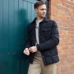Threadbare Lightweight Collared Quilted Jacket