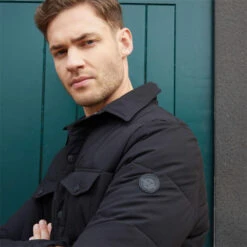 Threadbare Lightweight Collared Quilted Jacket -FRASERS Shop 31126803 l a3