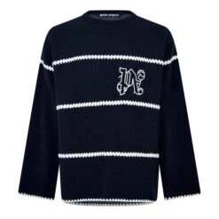Palm Angels Monogram Striped Sweatshirt -FRASERS Shop 31136818 l a10