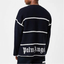 Palm Angels Monogram Striped Sweatshirt -FRASERS Shop 31136818 l a2