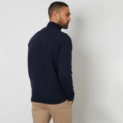 Threadbare Basket Stitch Mock T-Shirt Quarter Zip Jumper -FRASERS Shop 31229418 l a1