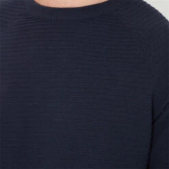 Threadbare Textured Stripe Knitted Crew Neck Jumper -FRASERS Shop 31524518 l a3