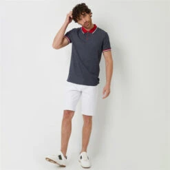 Threadbare Contrast Collar Cotton Jersey Polo Shirt -FRASERS Shop 31620418 l a2