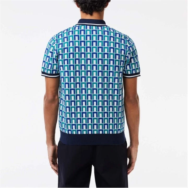 Lacoste Graphic Motif Cotton Polo Sweater 4 Lacoste Graphic Motif Cotton Polo Sweater - Image 2