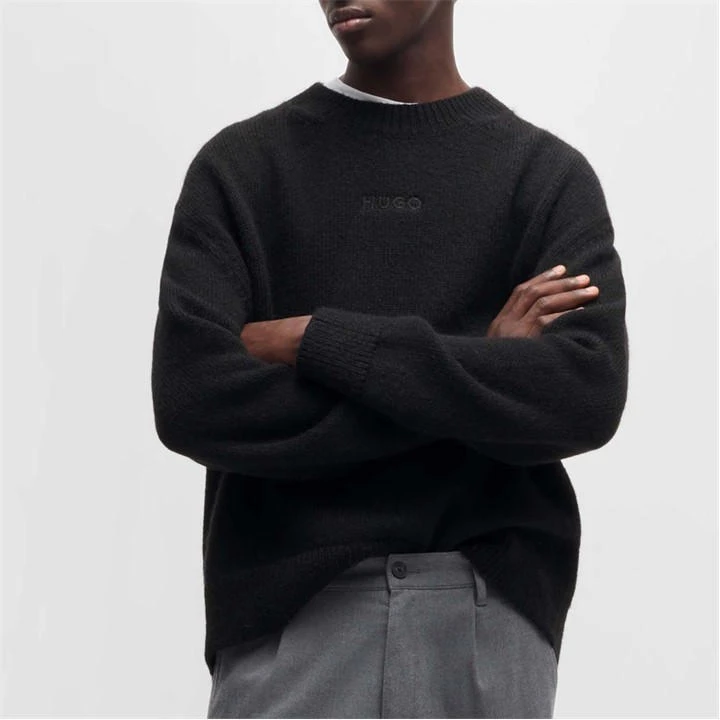 Hugo Seese Logo Detail Oversized Sweater 4 Hugo Seese Logo Detail Oversized Sweater - Image 2