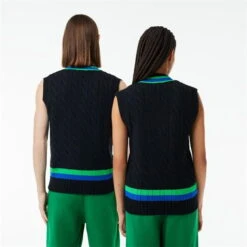 Lacoste V Neck Cable Knit Sweater Vest -FRASERS Shop 32640769 l a2
