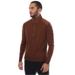 BELSTAFF Merino Wool Kebly Zip Cardigan