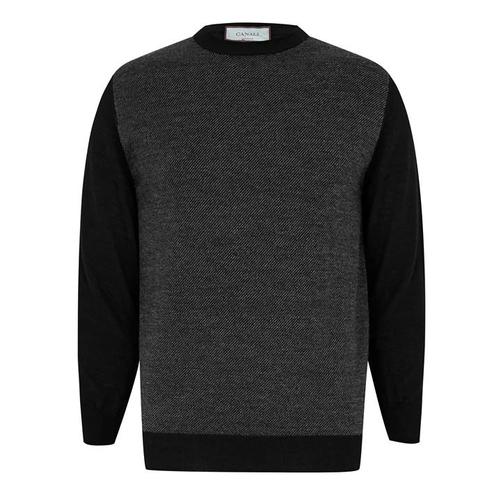 Canali Two Tone Knit Jumper 3 Canali Two Tone Knit Jumper