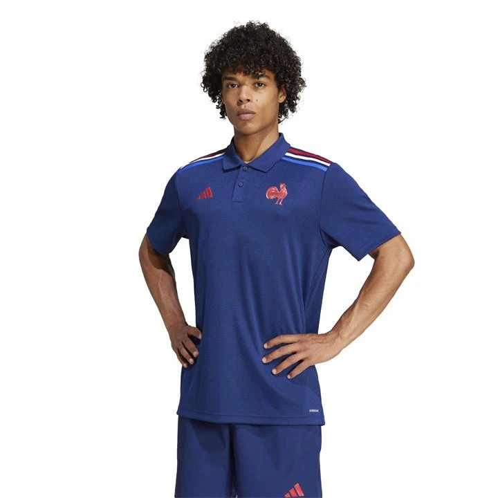 ADIDAS France Rugby Home Polo Shirt 2024 Adults 5 ADIDAS France Rugby Home Polo Shirt 2024 Adults - Image 3