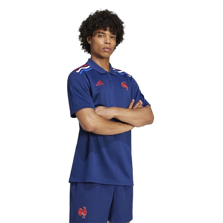 ADIDAS France Rugby Home Polo Shirt 2024 Adults 9 ADIDAS France Rugby Home Polo Shirt 2024 Adults - Image 7
