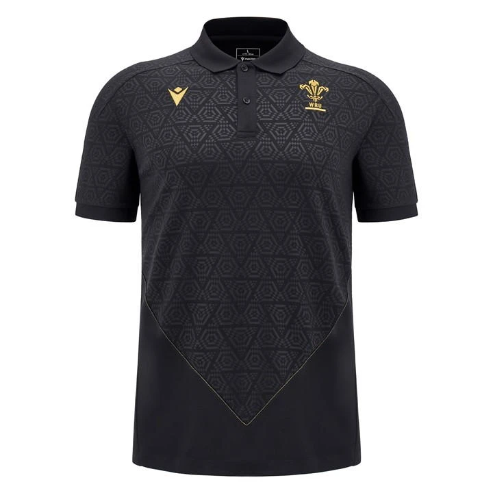 MACRON Wales Rugby Travel Polo Shirt 2024 Adults 3 MACRON Wales Rugby Travel Polo Shirt 2024 Adults