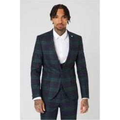 Ginger Skinny Fit Tartan Suit Jacket