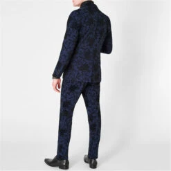 Novello Skinny Fit Flocked Suit Jacket -FRASERS Shop 52022718 l a3