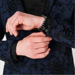 Novello Skinny Fit Flocked Suit Jacket -FRASERS Shop 52022718 l a4