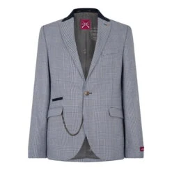 Exeter Slim Fit Grey Check Suit Jacket