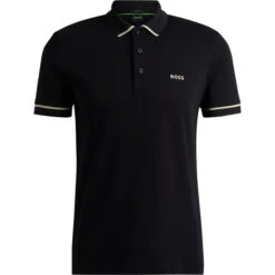 Boss Interlock-Cotton Slim-Fit Polo Shirt With Contrast Trim Men's -FRASERS Shop 52791203 l