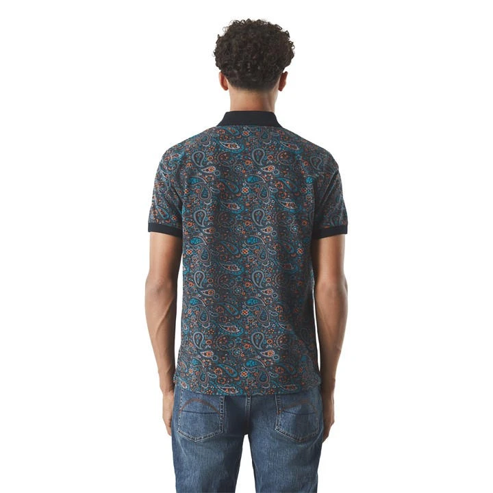 PG Wonderwll Paisley Polo Shirt Mens 6 PG Wonderwll Paisley Polo Shirt Mens - Image 4