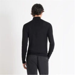 Antony Morato SWEATER SLIM FIT IN VISCOSA BLEND YARN WITH METAL LOGO RUBBER PATCH -FRASERS Shop 54800103 l a3