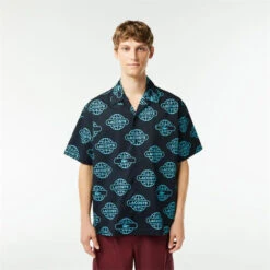 Lacoste Globe Print Cotton Twill Shirt 11 Lacoste Globe Print Cotton Twill Shirt -FRASERS Shop 55210569 l