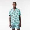Lacoste Globe Print Cotton Twill Shirt -FRASERS Shop 55210599 l