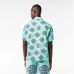 Lacoste Globe Print Cotton Twill Shirt 10 Lacoste Globe Print Cotton Twill Shirt -FRASERS Shop 55210599 l a2