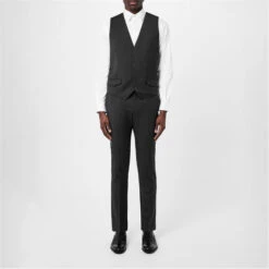 Kilburn Charcoal Slim Fit Waistcoat - Italian Fabric -FRASERS Shop 56060302 l a1