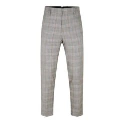 Jessop Slim Fit Light Green Check Suit Trousers