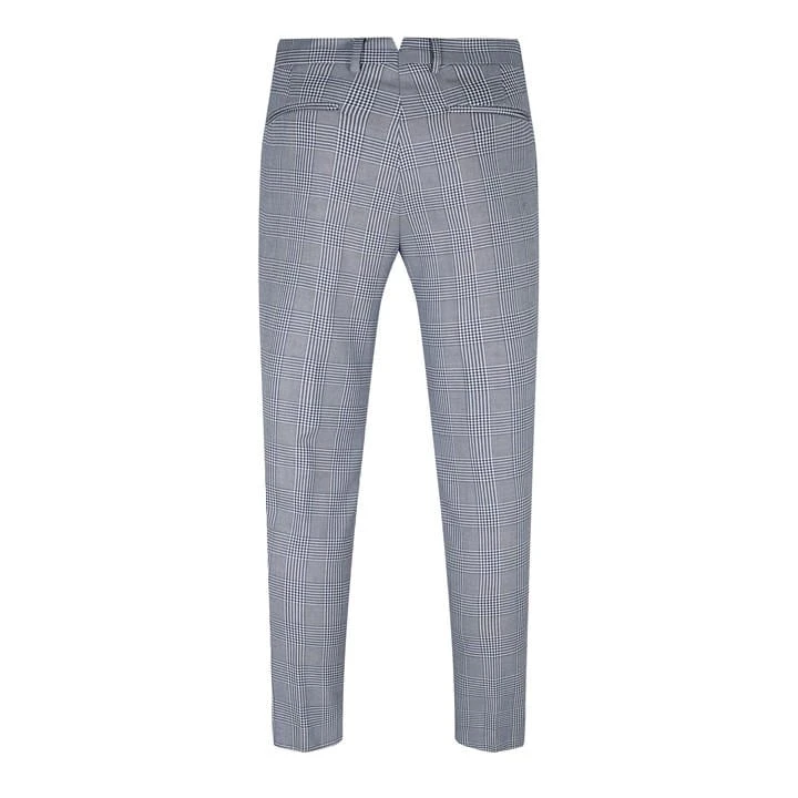 Exeter Slim Fit Grey Check Suit Trousers 4 Exeter Slim Fit Grey Check Suit Trousers - Image 2