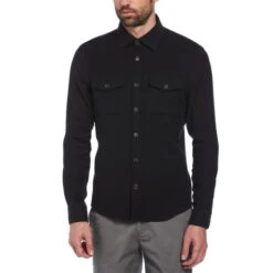 Original Penguin Long Sleeve Overshirt Mens