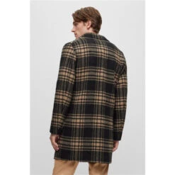 Boss Relaxed Checked Coat -FRASERS Shop 60897204 l a3