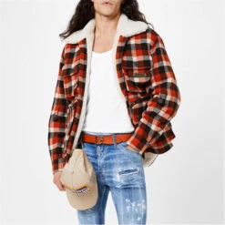 DSQUARED2 Checked Pattern Jacket 10 DSQUARED2 Checked Pattern Jacket -FRASERS Shop 62609708 l a2