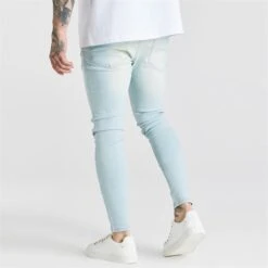 SikSilk Distressed Skinny Jeans Mens -FRASERS Shop 64025218 l a3